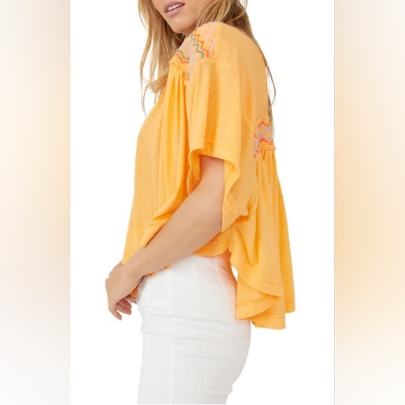 Free People Market Embroidered V-Neck Top - Picture 3 of 9